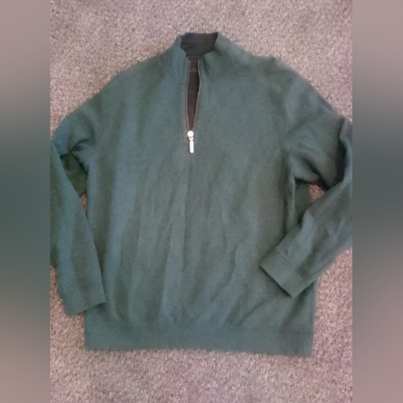 Tommy Bahama Reversible Gray/Green Zip Up - Picture 8 of 8
